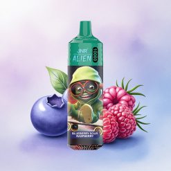 JNR Alien 10000 Blåbær Sur Bringebær med 850mAh og 0%-2%-5% nikotin