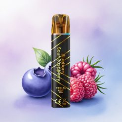 JNR Black&Golden 600+200 Blåbær Sur Bringebær 550mAh 2% Nikotin