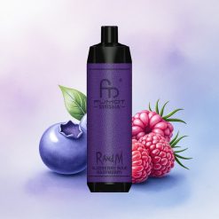 RandM Fumot Shisha 10000 Puffs Blåbær Sur Bringebær med 0,5% nikotin og 850 mAh