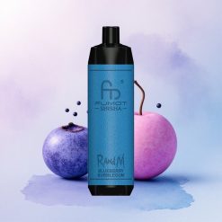 RandM Fumot Shisha 10000 Puffs Blåbærbobletyggis med 18ml og 850 mAh