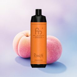 RandM Fumot Shisha 10000 Puffs Fersken Is med 0,5% nikotin og 850 mAh