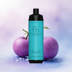 RandM Fumot Shisha 10000 Puffs Svartripsis med LED og 18ml