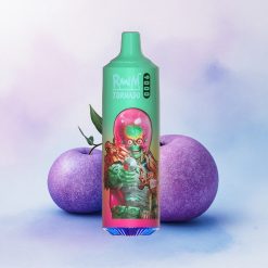 RandM Fumot Tornado 9000 Puffs Blå Bringebær Kush med 850 mAh og Mesh Coil