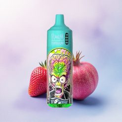 RandM Fumot Tornado 9000 Puffs Jordbær Granateple med 18 mL og Mesh Coil