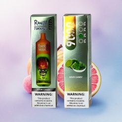 RandM Fumot Tornado 9000 Puffs Suret Godteri 850 mAh Gjenoppladbar Mesh Spole