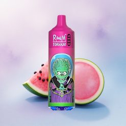 RandM Fumot Tornado 9000 Puffs Vannmelone Tyggegummi med 18 mL og Mesh Coil