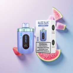 Razz Bar 50K Puffs Jordbær Vannmelon Tyggegummi Type-C Lader 2% Nikotin