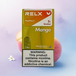 Relx Pod Pro 2 Vape Device Mango Is 30mg/ml Nikotin med 1,9ml Kapasitet og 3 Spenningsjusteringer
