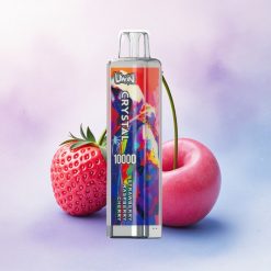Uwin Crystal 10000 Puffs Jordbær Bringebær Kirsebær Med RGB Lys 650mAh 18ml
