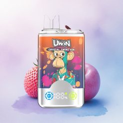 Uwin Crystal Twins 40000 Puffs Jordbær Bringebær Kirsebær Herr Blå 850mAh Type-C 32ml