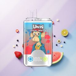 Uwin Crystal Twins 40000 Puffs Jordbær Vannmelon Sitron Lime med 850mAh og To Smaker