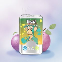 Uwin Crystal Twins 40000 Puffs Kiwi Pasjonsfrukt Guava To Epler 850mAh 32ml 0.6 Ohm