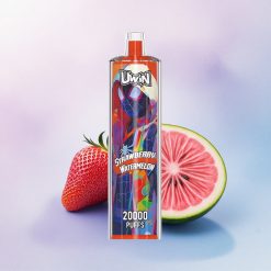 Uwin Shisha Hookah Crystal 20000 Puffs Jordbær Vannmelon 0% Nikotin 650 mAh