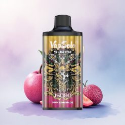 Vapsolo Super 15000 Puffs Super Rosa Sitronade 40ml Nikotin 850mAh