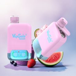 Vapsolo Twins 20000 Puffs Svart Is Dragefrukt Jordbær & Bringebær Vannmelon med 40 ml e-væske og 20 mg/ml nikotin